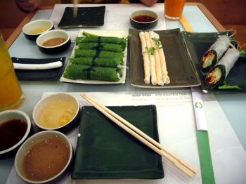 The first three rolls (high shrimp content)