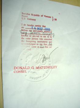 Notarized in Hanoi